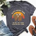 Sloth Hiking Team Vintage Bella Canvas T-shirt Heather Dark Grey