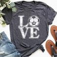 Soccer 13 Soccer Mom Dad Favorite Player Jersey Number 13 Bella Canvas T-shirt Heather Dark Grey