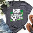 Soccer Birthday Birthday Mom Boys Soccer Birthday Bella Canvas T-shirt Heather Dark Grey