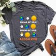 Solar Eclipse Lunar Science Teacher Space Eclipse Apocalypse Bella Canvas T-shirt Heather Dark Grey