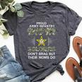 Soldiers Don't Brag Moms Do-Proud Army Infantry Mom Army Bella Canvas T-shirt Heather Dark Grey