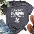 Soon To Be Grandma Again Est 2024 New Mom Bella Canvas T-shirt Heather Dark Grey