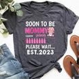 Soon To Be Mommy Again Est 2023 Baby Shower Girl Loading Bella Canvas T-shirt Heather Dark Grey