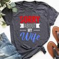 Sorry About My Wife Quote For Husband Bella Canvas T-shirt Heather Dark Grey