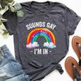Sounds Gay I'm In Rainbow Lgbt Pride Gay Bella Canvas T-shirt Heather Dark Grey