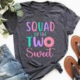 Squad Of The Two Sweet Team 2Nd Birthday Girl Donut Party Bella Canvas T-shirt Heather Dark Grey