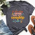 If The Stars Were Made To Worship Christian Faith Religious Bella Canvas T-shirt Heather Dark Grey