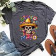 Sugar Skull Cinco De Mayo For Mexican Party Bella Canvas T-shirt Heather Dark Grey