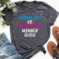 Super Dad Vs Super Mom Winner Baby For New Parents Bella Canvas T-shirt Heather Dark Grey