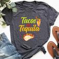 Tacos And Tequila Cinco De Mayo Bella Canvas T-shirt Heather Dark Grey