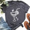 Tanned And Tipsy Beach Holidays And Day Drinks Summer Womens Bella Canvas T-shirt Heather Dark Grey