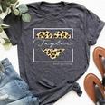 Taylor Best Girl Ever Personalized Leopard Heat Taylor Name Bella Canvas T-shirt Heather Dark Grey