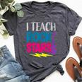 I Teach Rockstars Orchestra Music Teacher Back To School Bella Canvas T-shirt Heather Dark Grey
