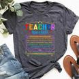 Teacher Definition Teaching School Teacher Bella Canvas T-shirt Heather Dark Grey