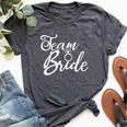 Team Bride Bachelorette Party Bridal Party Matching Bella Canvas T-shirt Heather Dark Grey