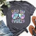 Tie Dye Field Day Vibes For Teacher Kid Field Day 2024 Bella Canvas T-shirt Heather Dark Grey