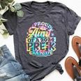 Tie Dye Proud Aunt Of Pre-K Graduate 2024 Graduation Bella Canvas T-shirt Heather Dark Grey