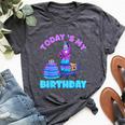 Todays My Birthday Llama Boy Family Party Decorations Bella Canvas T-shirt Heather Dark Grey