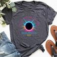 Total Solar Eclipse Burlington For 2024 Souvenir Bella Canvas T-shirt Heather Dark Grey