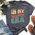 Trendy Groovy Quote In My Grandpa Era Retro Vintage Bella Canvas T-shirt Heather Dark Grey