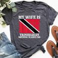 Trinidadian Wife Nothing Scares Me Husband Trinidad & Tobago Bella Canvas T-shirt Heather Dark Grey
