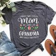 I Have Two Titles Mom And Grandma Floral Mother's Day Bella Canvas T-shirt Heather Dark Grey