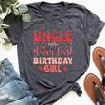 Uncle Of The Berry First Birthday Girl Strawberry Family Bella Canvas T-shirt Heather Dark Grey