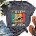 Never Underestimate An Old Lady Bjj Brazilian Jiu Jitsu Bella Canvas T-shirt Heather Dark Grey