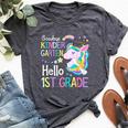 Unicorn Girl Goodbye Kindergarten Hello 1St Grade Graduation Bella Canvas T-shirt Heather Dark Grey