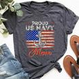 Us Na Vy Proud Mother Proud Us Na Vy For Mom Veteran Day Bella Canvas T-shirt Heather Dark Grey