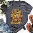 I Use My Cigar Smoke Idiot Repellent Smoking For Dad Bella Canvas T-shirt Heather Dark Grey