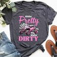 Utv Girls Sittin Pretty And Ridin-Dirty Sxs Bella Canvas T-shirt Heather Dark Grey