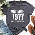 Vintage 1977 Birthday Retro Style Bella Canvas T-shirt Heather Dark Grey