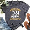 Vintage 1981 Birthday Legends Were Born In 1981 Bella Canvas T-shirt Heather Dark Grey