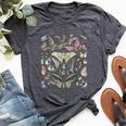 Vintage Butterfly And Moth Cute Graphic For Teacher Womens Bella Canvas T-shirt Heather Dark Grey