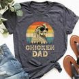 Vintage Chicken Dad Chicken Lovers Daddy Father's Day Bella Canvas T-shirt Heather Dark Grey