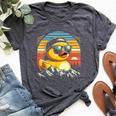 Vintage Cool Duck With Sunglasses & Mountain View Bella Canvas T-shirt Heather Dark Grey