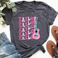 Vintage First Name Taylor Groovy First Name Personalized Bella Canvas T-shirt Heather Dark Grey