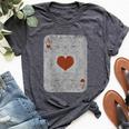 Vintage Poker Playing Cards Ace Of Hearts Bella Canvas T-shirt Heather Dark Grey