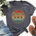 Vintage Skillets Cassette Retro Circle Christian Rock Music Bella Canvas T-shirt Heather Dark Grey