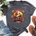 Vintage Texas Pin-Up Girl Biker American Dream Ride Bella Canvas T-shirt Heather Dark Grey