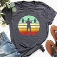 Vintage Workout Fitness Gym Motivational Retro Weightlifting Bella Canvas T-shirt Heather Dark Grey