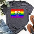 Washington Dc Gay Pride Rainbow Flag Lgbt Bella Canvas T-shirt Heather Dark Grey