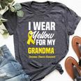 I Wear Yellow For My Grandma Sarcoma Cancer Awareness Bella Canvas T-shirt Heather Dark Grey