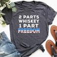 Whiskey And Freedom Patriotic Usa Flag Fourth 4Th Of July Bella Canvas T-shirt Heather Dark Grey