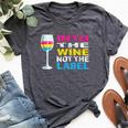 Into The Wine Not The Label Pansexual Lgbtq Pride Vintage Bella Canvas T-shirt Heather Dark Grey