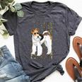 Wire Fox Terrier Wirefox Terrier Dad Camo Usa Flag Bella Canvas T-shirt Heather Dark Grey