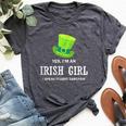 Yes I’M An Irish Girl I Speak Fluent Sarcasm St Patrick's Bella Canvas T-shirt Heather Dark Grey