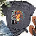 Yeshua Lion Of Judah Fear Bible Christian Religious Bella Canvas T-shirt Heather Dark Grey