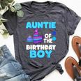 Auntie Of The Birthday Boy Llama Family Party Decorations Bella Canvas T-shirt Heather Deep Teal